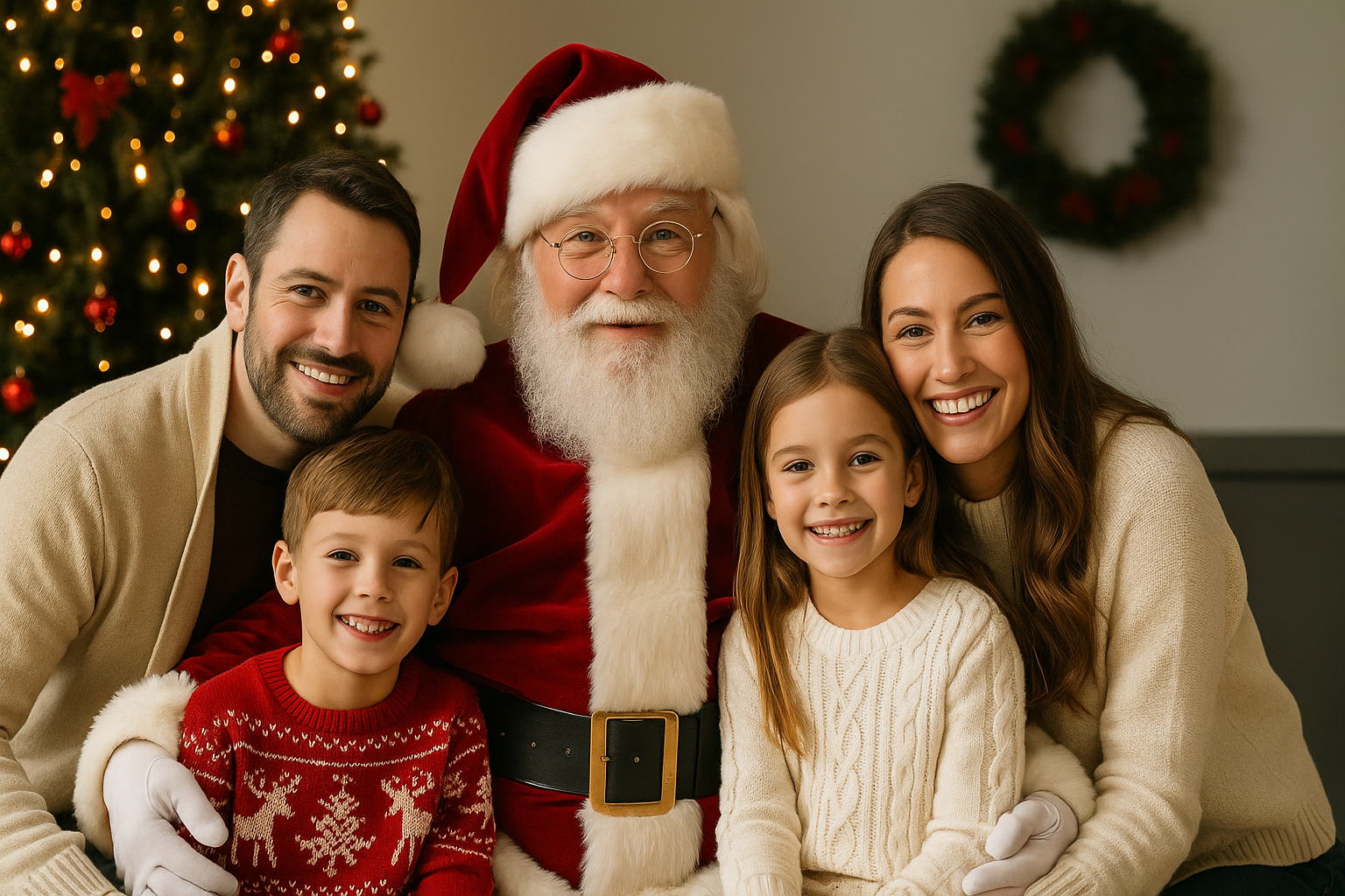 Santa with Family